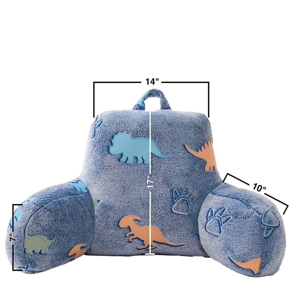 Holawakaka Glow In The Dark Reading Pillow For Sitting Up In Bed Sofa Kids