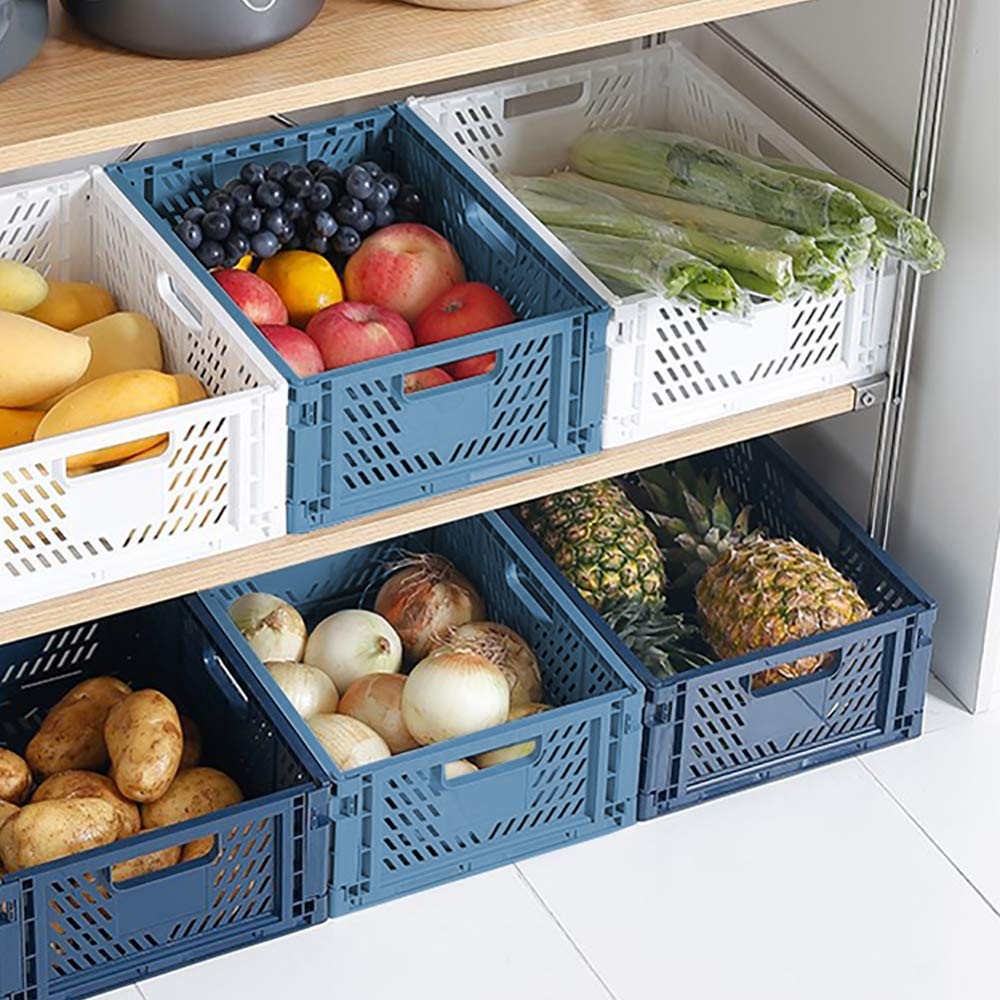 Phyllia 4 Pc Baskets Plastic For Shelf Home Kitchen Storage Bin Organizer