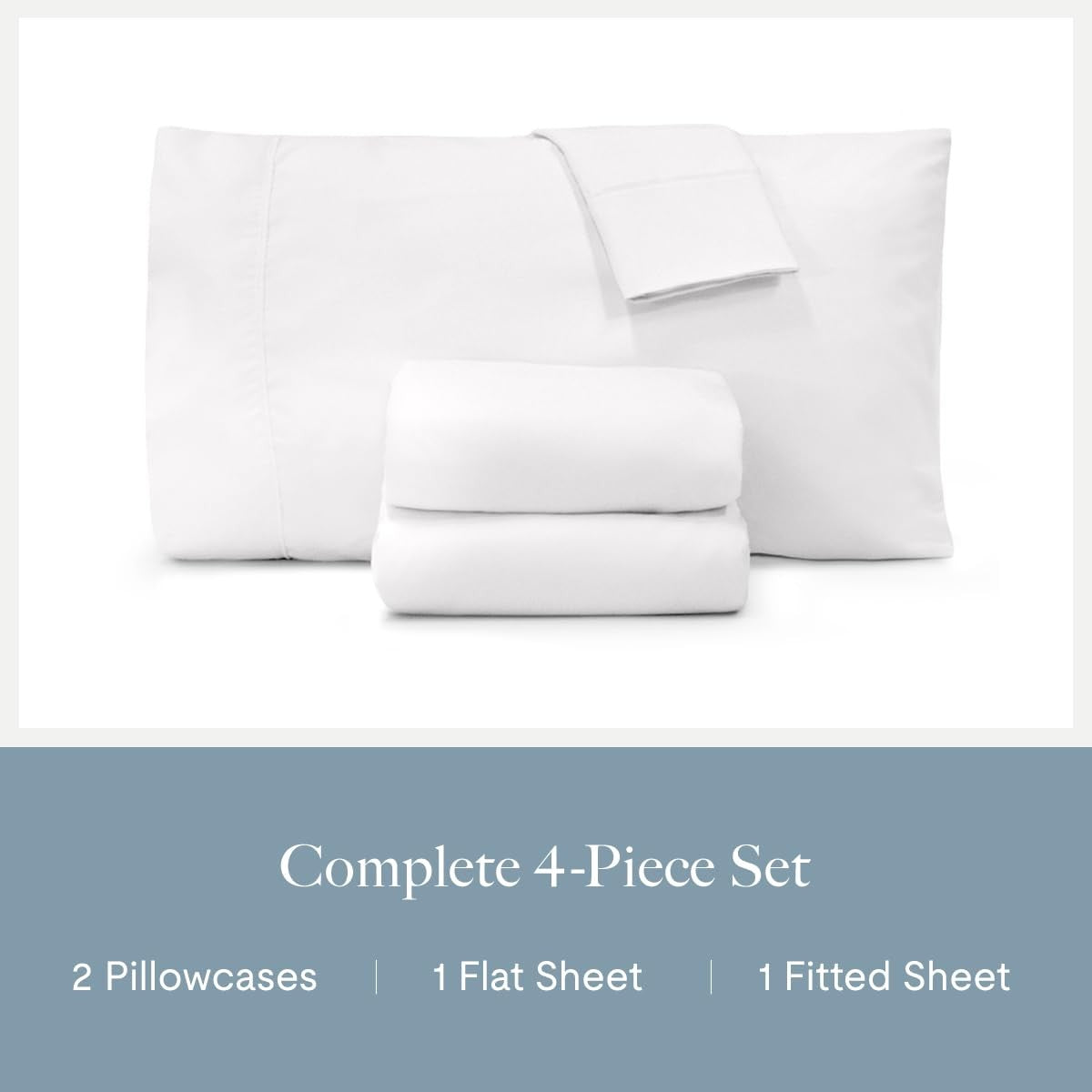 Jennifer Adams Essentials Sheet Set 4 Piece Microfiber Bed Sheets Set -