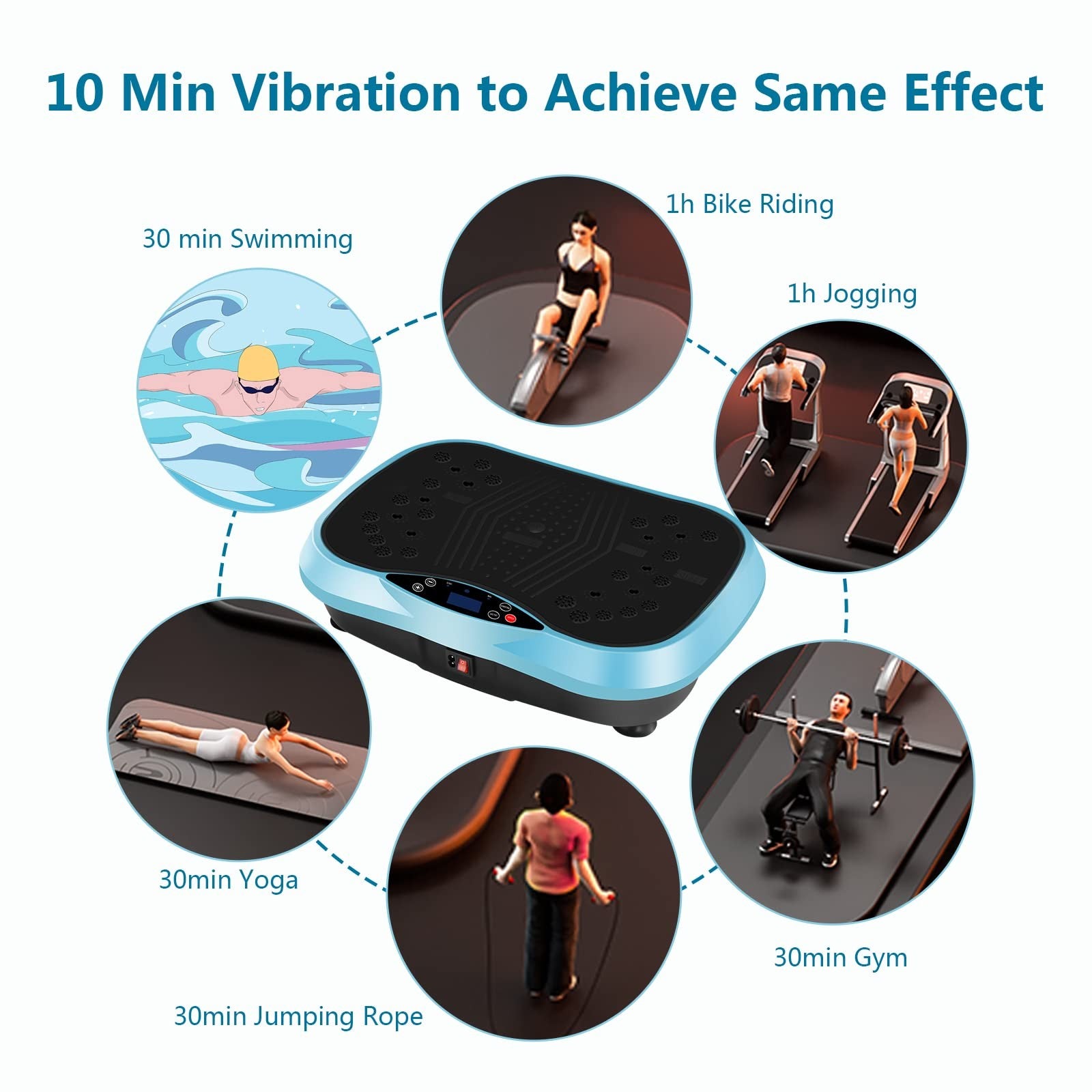 Yokele Vibration Plate Exercise Machine - Whole Body Fitness Vibration Platform