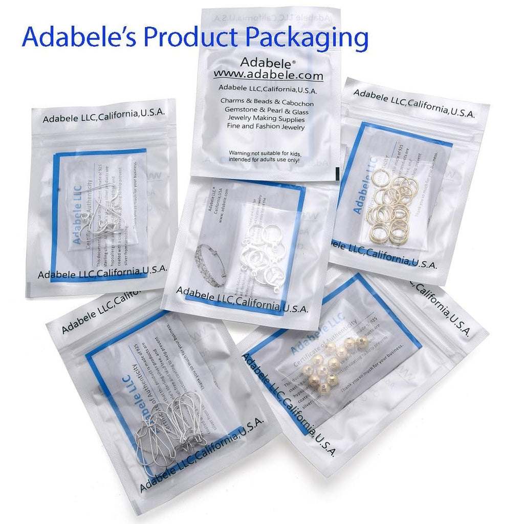 50Pcs Adabele 925 Sterling Silver Open Jump Rings 6Mm 0.24 Inch O Ring