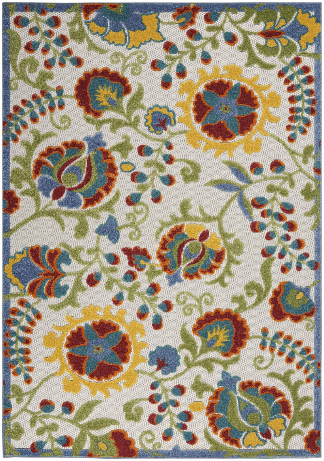 Nourison Home Aloha Ivory Multicolor 36 X 56 Area Rug - Easy Clean Non Shedding