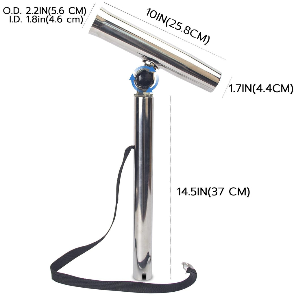 Mojiate Boat Fishing Rod Holder Outrigger Mount Stainless Steel Yacht Rod Rack