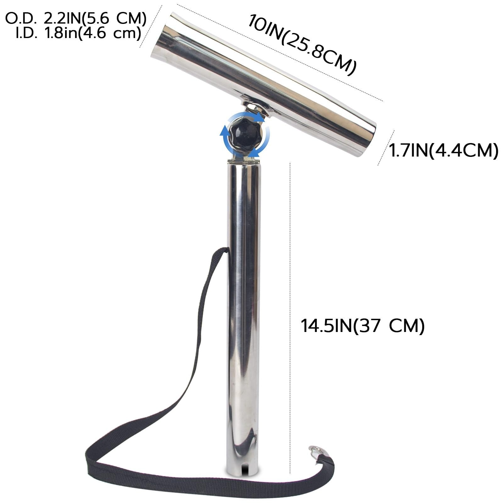Mojiate Boat Fishing Rod Holder Outrigger Mount Stainless Steel Yacht Rod Rack