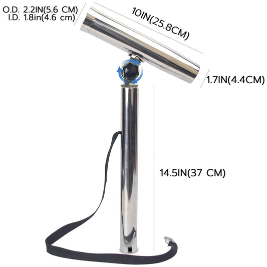Mojiate Boat Fishing Rod Holder Outrigger Mount Stainless Steel Yacht Rod Rack