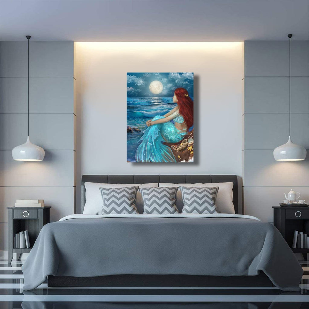 Sdya Aesthetic Wall Art For Living Room Bedroom Wall Decor Blue Canvas Prints