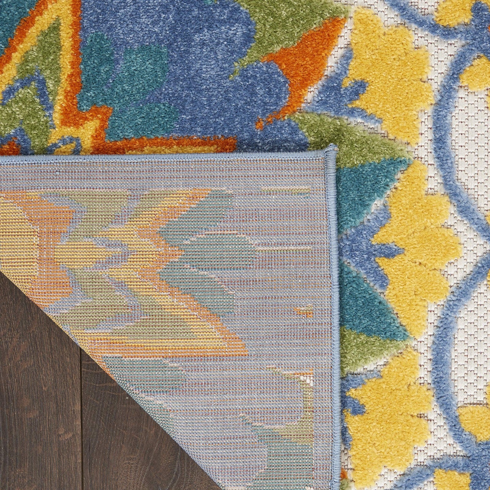 Nourison Home Aloha Multicolor 23 X 12 Area Rug - Easy Clean Non Shedding Bed