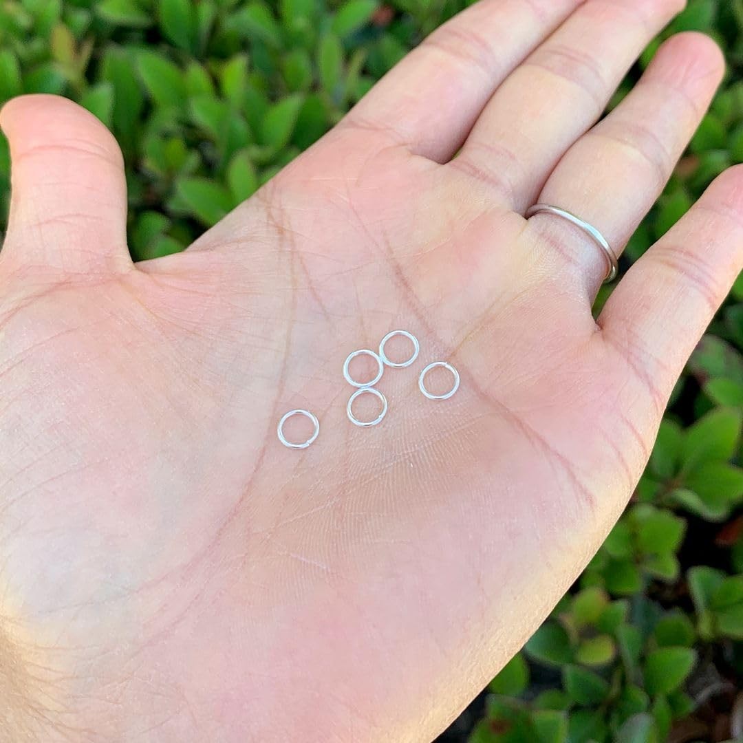 50Pcs Adabele 925 Sterling Silver Open Jump Rings 6Mm 0.24 Inch O Ring
