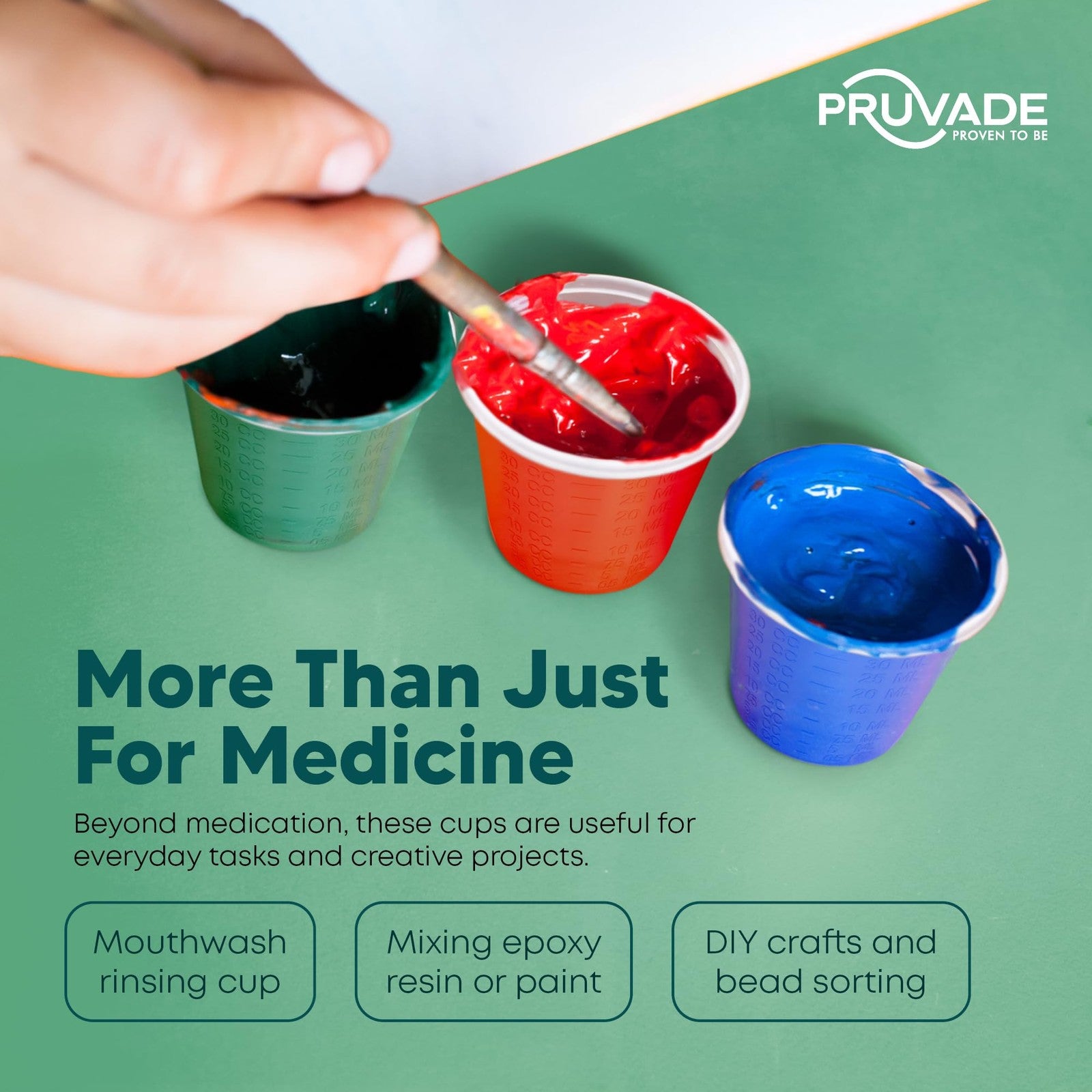2000 Pack - 1 Oz. Pruvade Disposable Medicine Cups Graduated Dosage Lines For