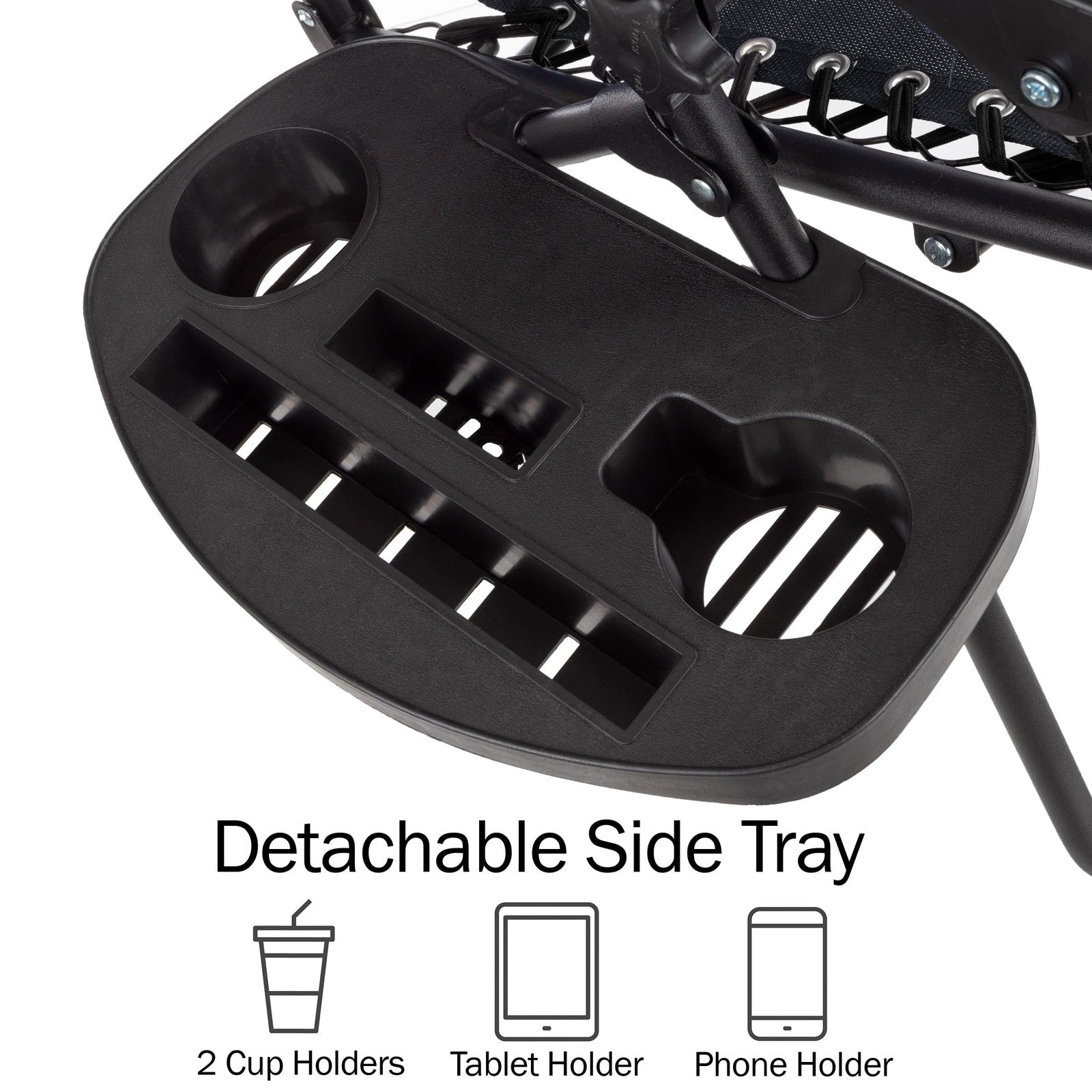 Zero Gravity Chairs - Set Of 2 Outdoor Chairs Side Tables 2 Cupholders Phone