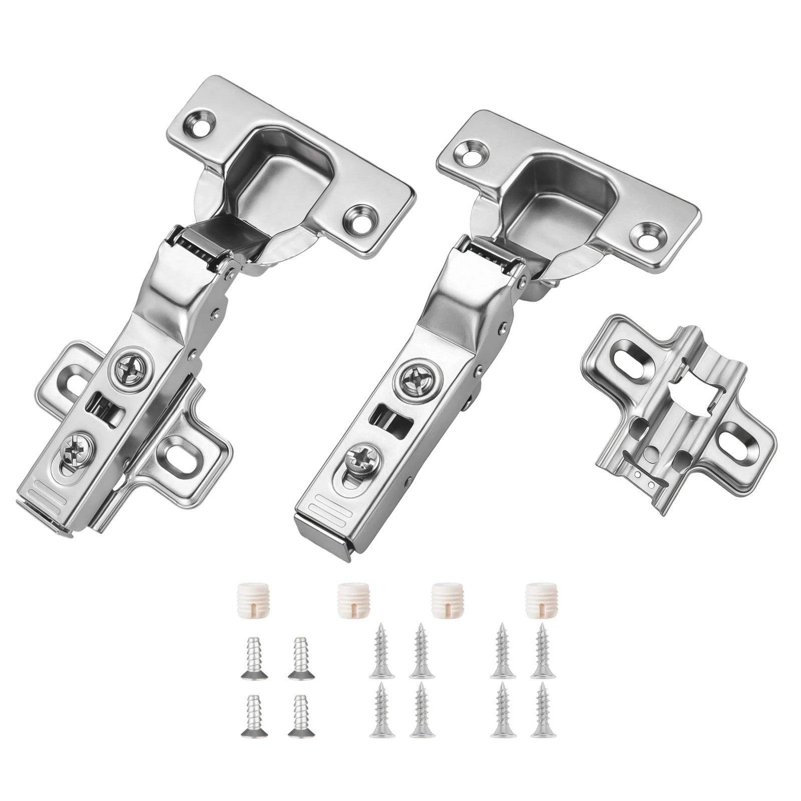 Luokim 10 Pack 5 Pairs Frameless Soft Close Half Overlay Cabinet Hinges