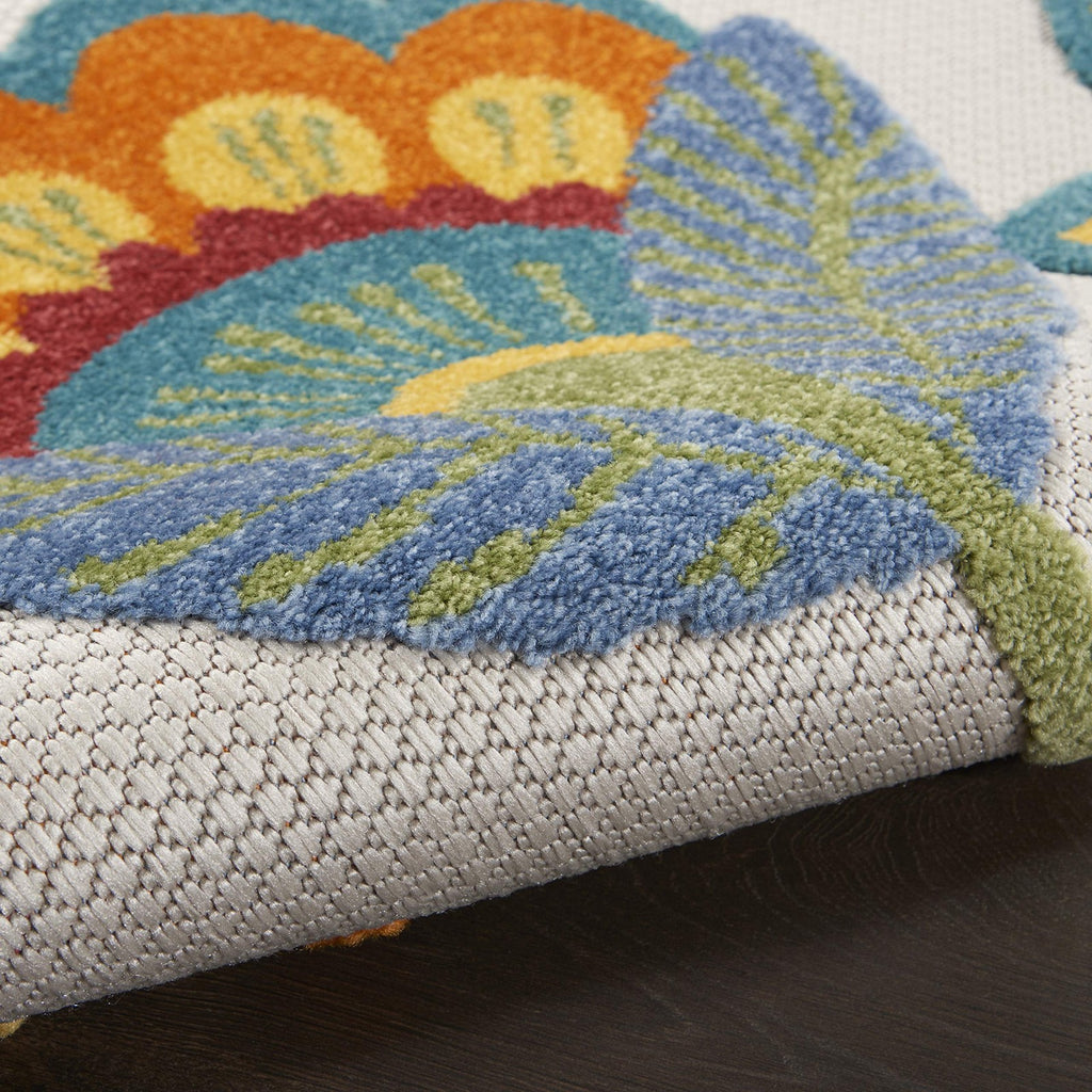 Nourison Home Aloha Multicolor 23 X 8 Area Rug - Easy Clean Non Shedding Bed