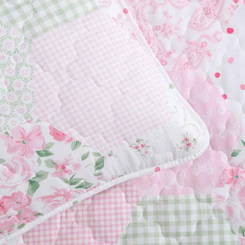 Laura Ashley Kids - Full Quilt Set Reversible Brushed Microfiber Bedding