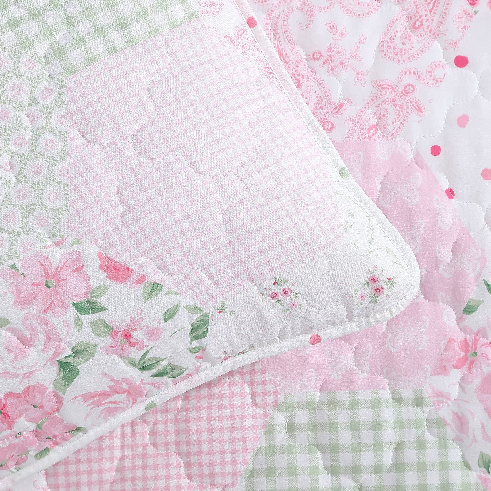 Laura Ashley Kids - Full Quilt Set Reversible Brushed Microfiber Bedding