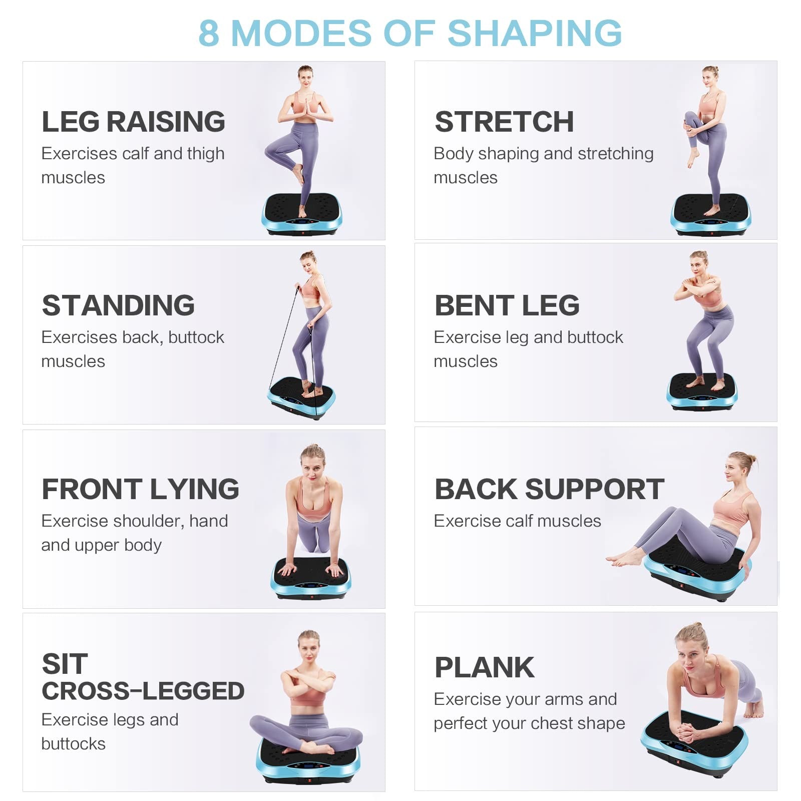 Yokele Vibration Plate Exercise Machine - Whole Body Fitness Vibration Platform