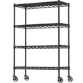 Soywey 4-Shelf Adjustable Heavy Duty Storage Shelving Unit On 4 Wheel Casters