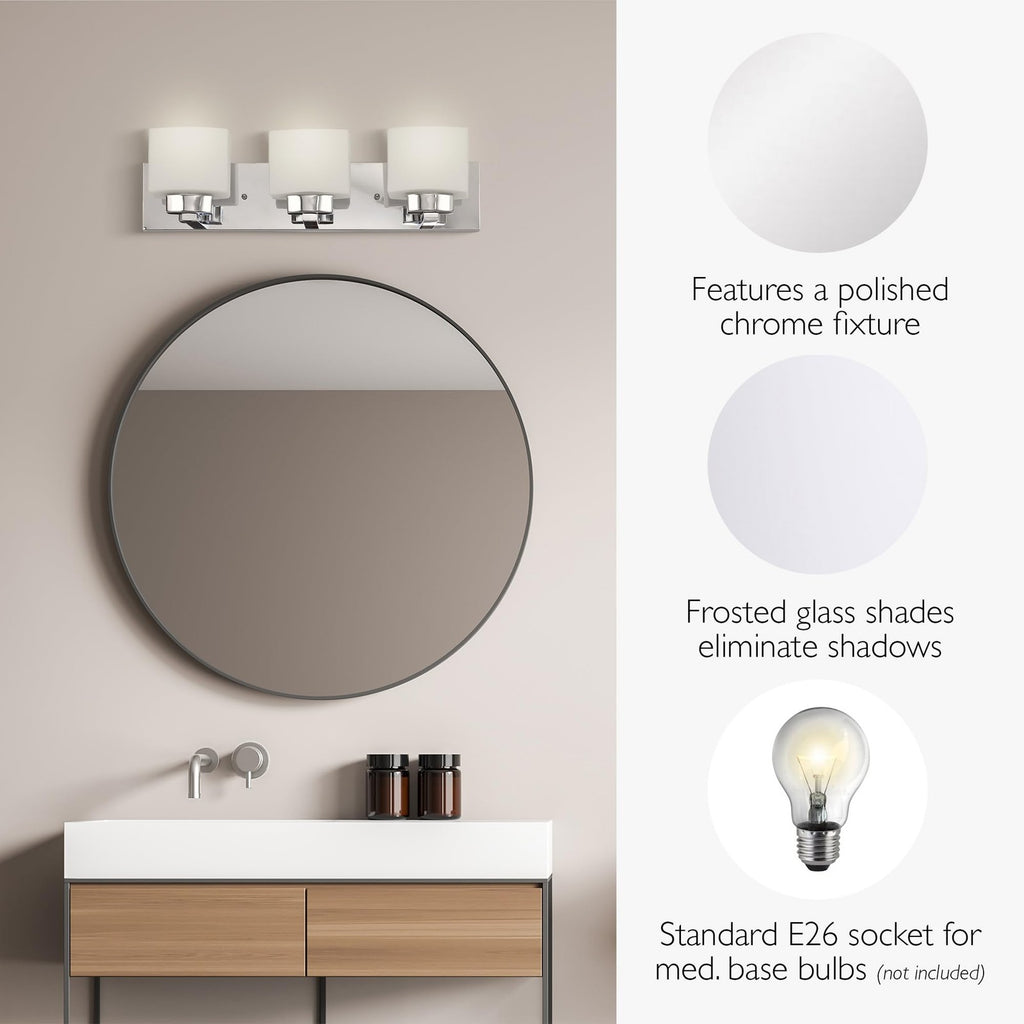Design House 587469 Dove Creek 3-Light Vanity Light Polished Chrome Finish