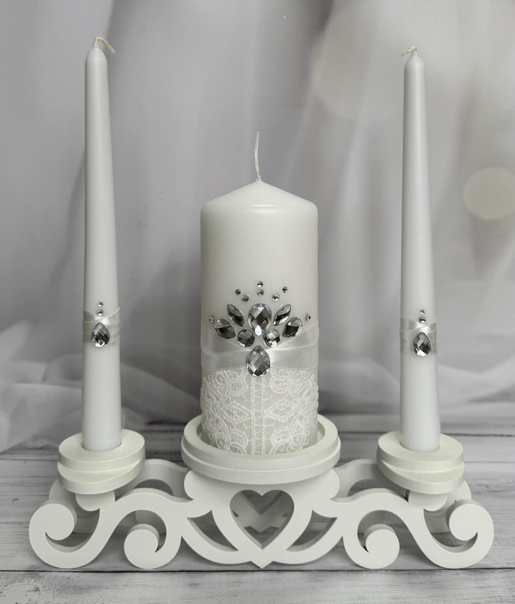 Magik Life Unity Candle Set - Wedding Ceremony Reception 6 Pillar Two 10 Taper