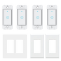 Smart Switch4 Pack Double Smart Light Switch Milfra In-Wall Wifi Smart Switch
