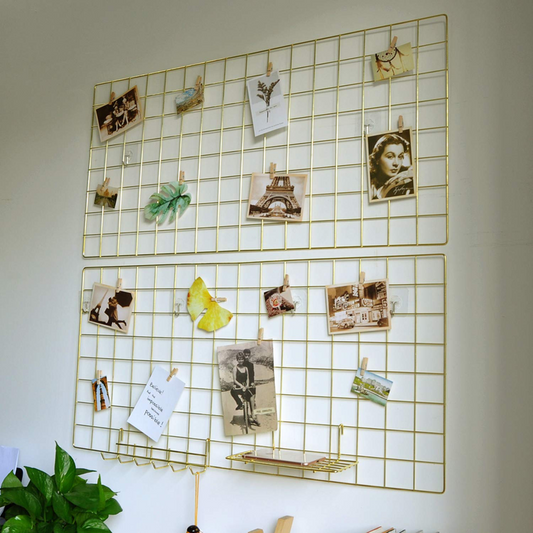 Yash Enterprises Yash Metal Wire Grid Panel Display Organizer Postcard Wall