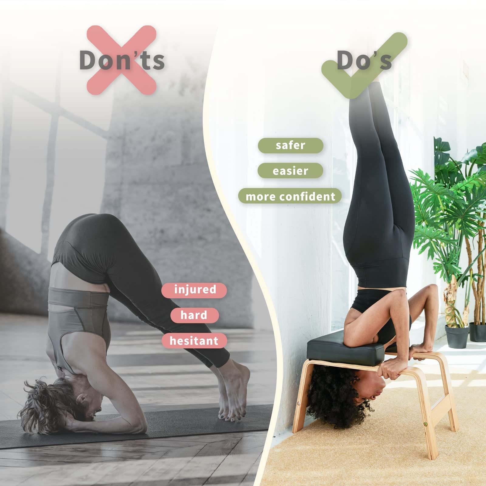 Restrial Life Yoga Inversion Bench- Headstand Bench For Home Gym Relieve Stress