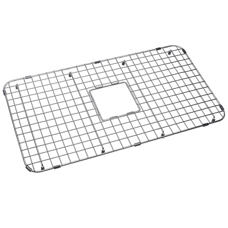 Serene Valley Sink Bottom Grid 26-7/8 X 14-7/8 Centered Drain Corner Radius