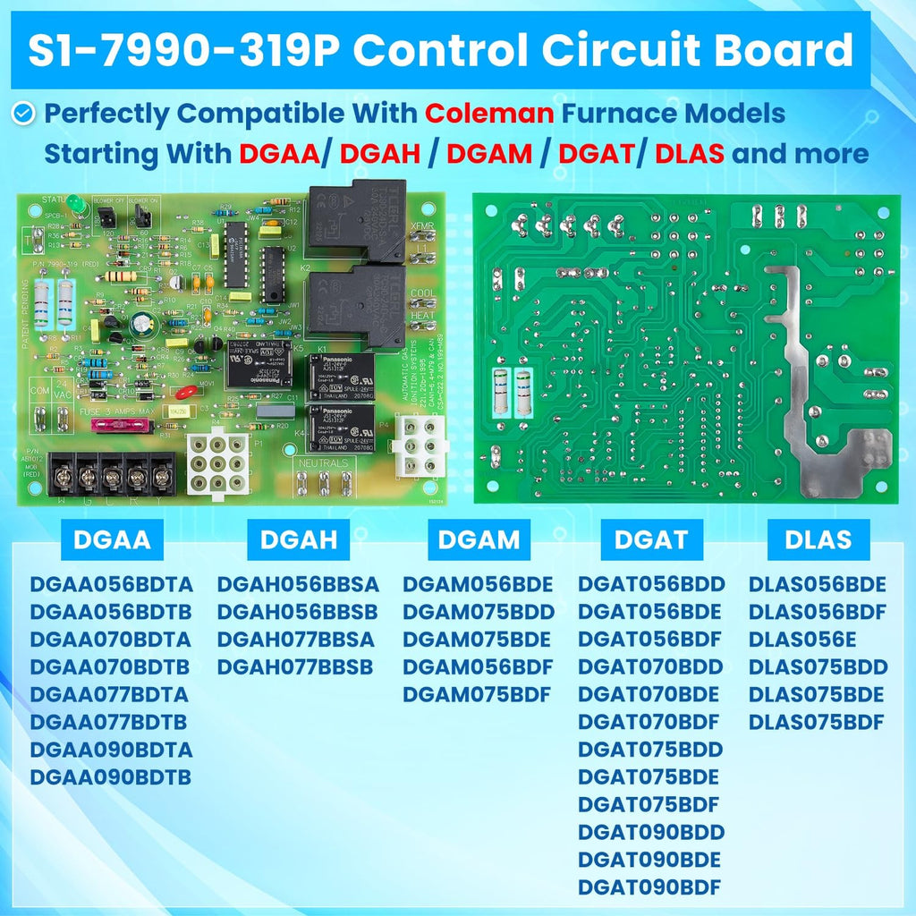 E-Cowlboy S1-7990-319P Furnace Control Circuit Board Oem Replacement For