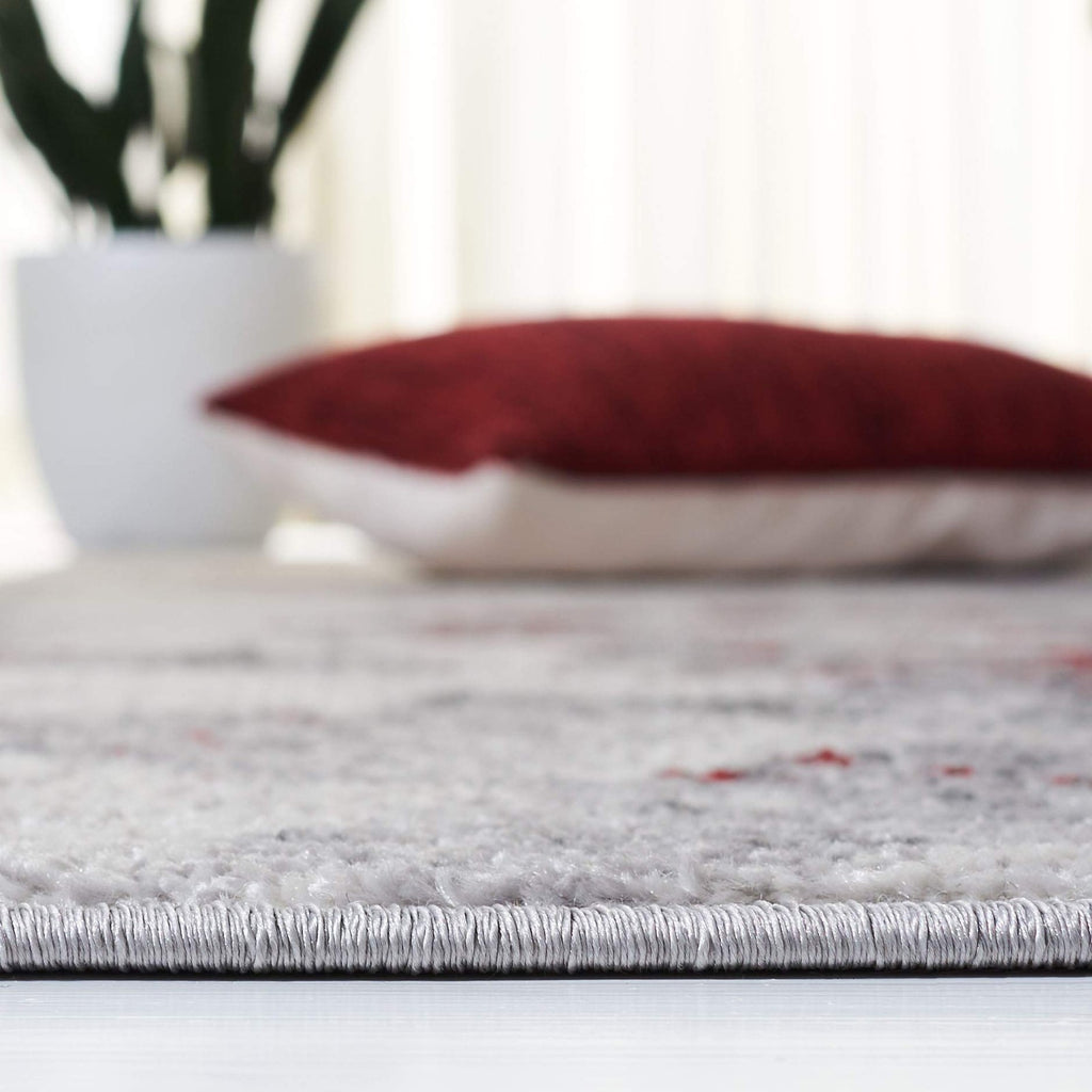 Safavieh Adirondack Collection Runner Rug - 26 X 10 Red Grey Modern Abstract