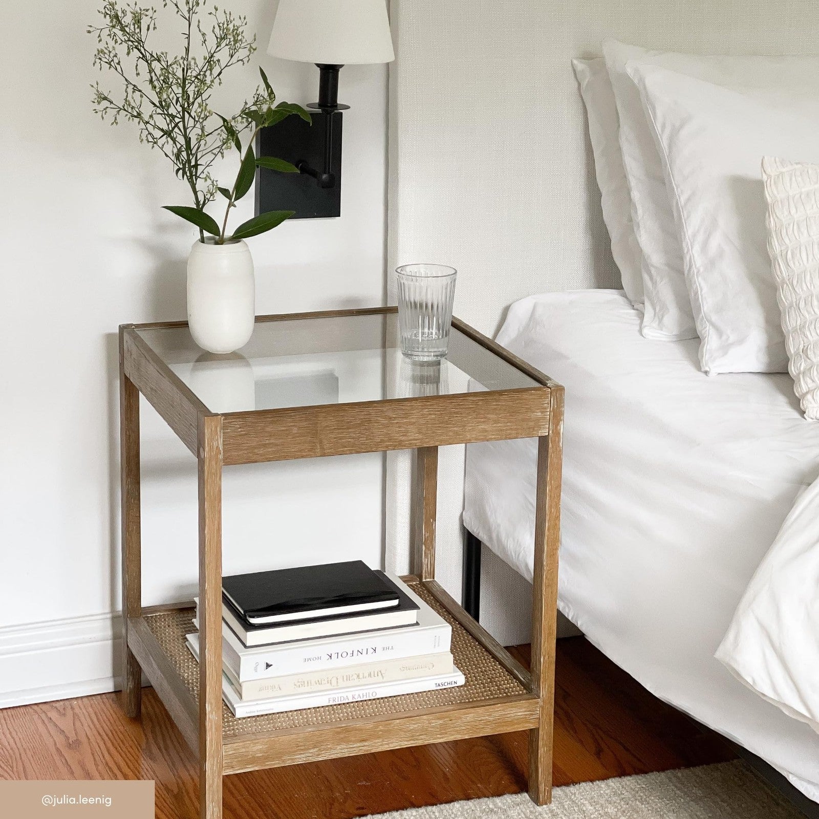 Nathan James 33301 Hayes Solid Wood Nightstand Bedside End Or Side Table In
