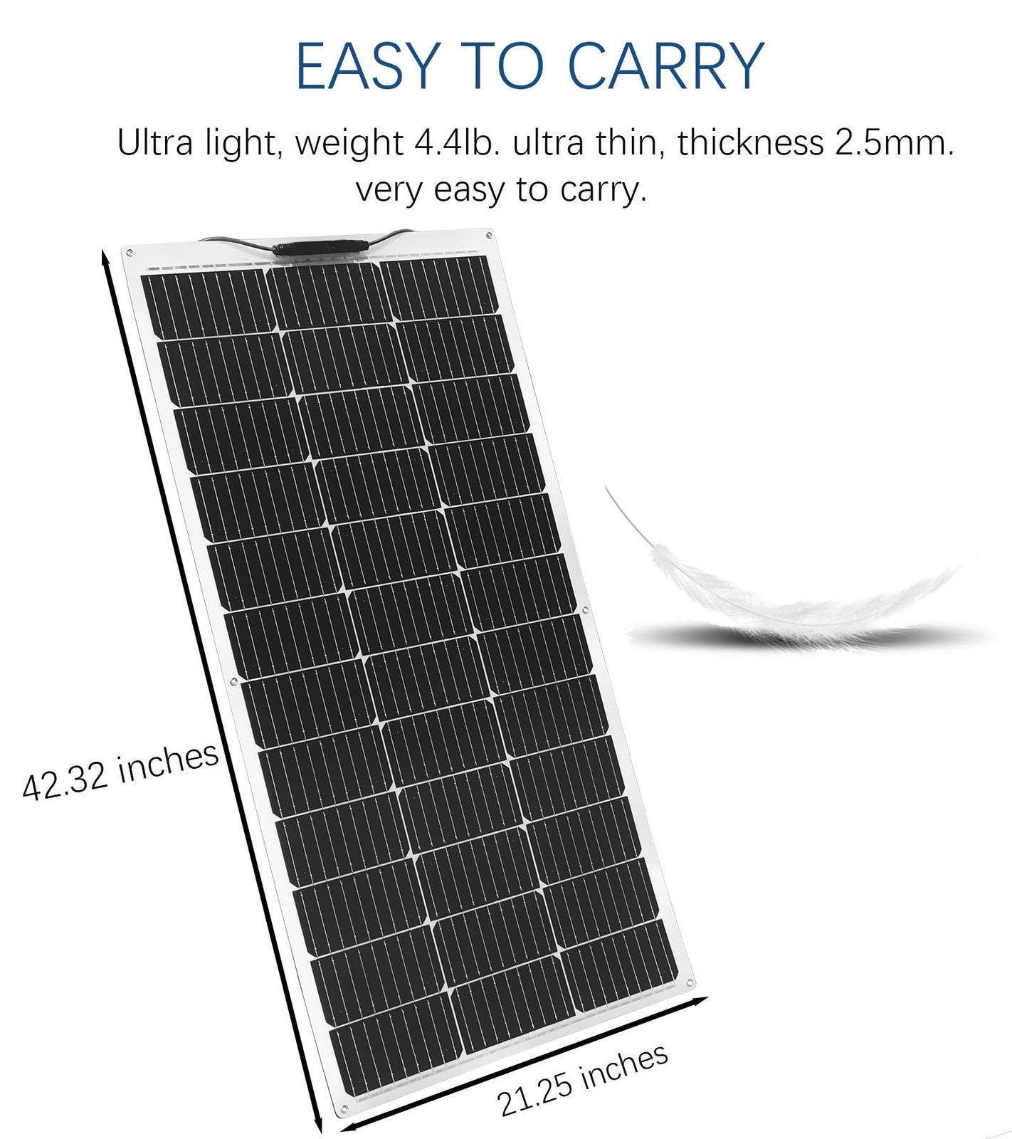 Xinpuguang Flexible Solar Panel 100W 12V Monocrystalline Solar Kit Hightweight