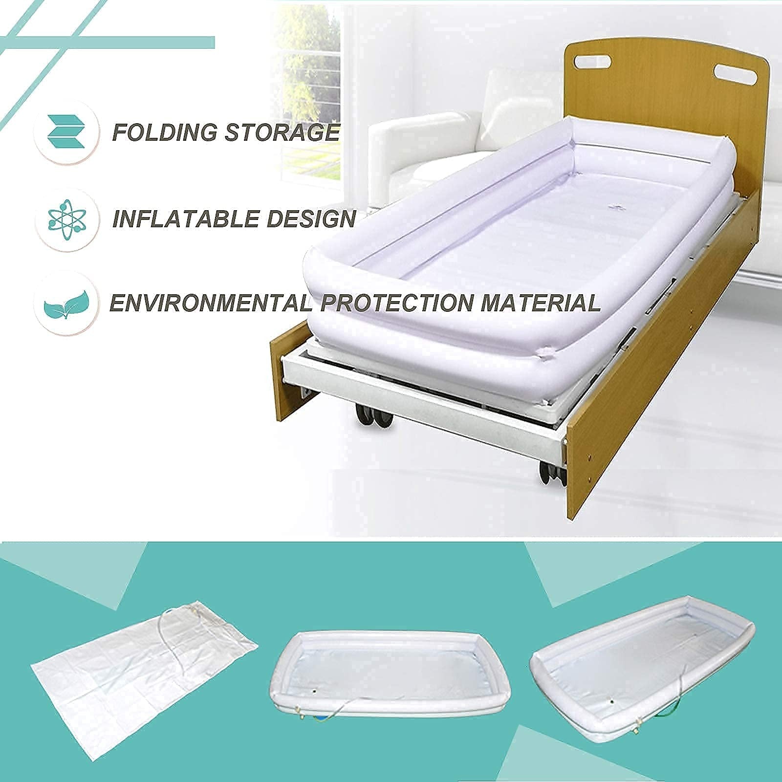 Fanwer Medical Inflatable Bathtub Bath Kit Electric Air Pump For Geriatric