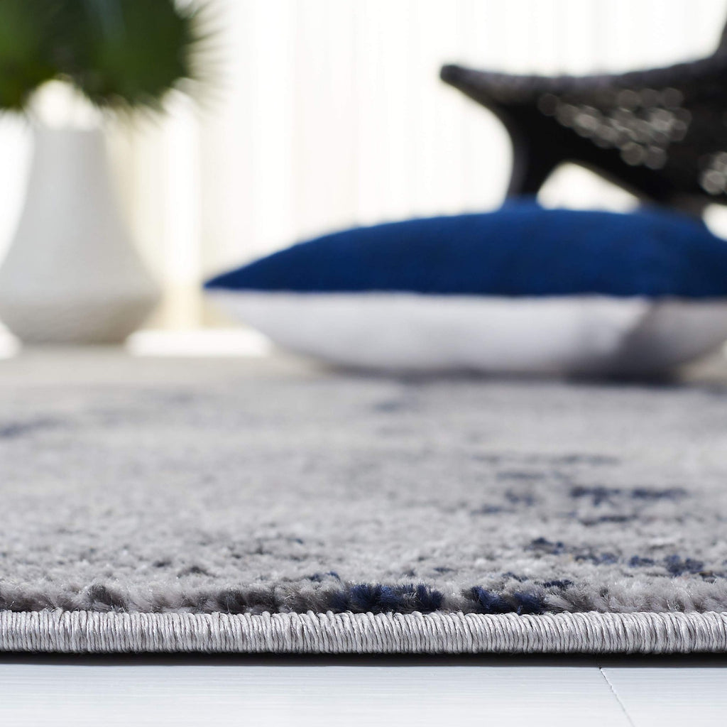 Safavieh Adirondack Collection Runner Rug - 26 X 14 Navy Grey Modern Abstract