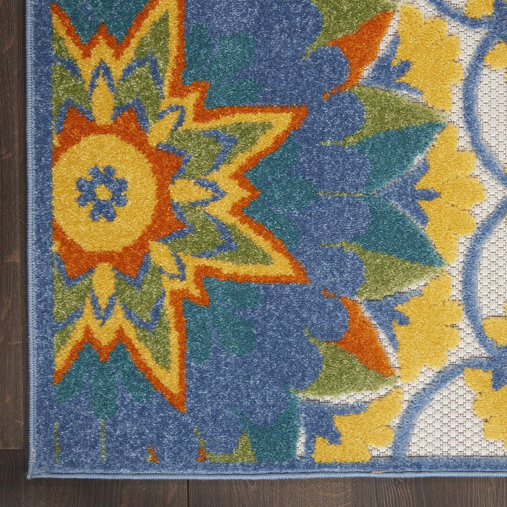 Nourison Home Aloha Multicolor 23 X 12 Area Rug - Easy Clean Non Shedding Bed