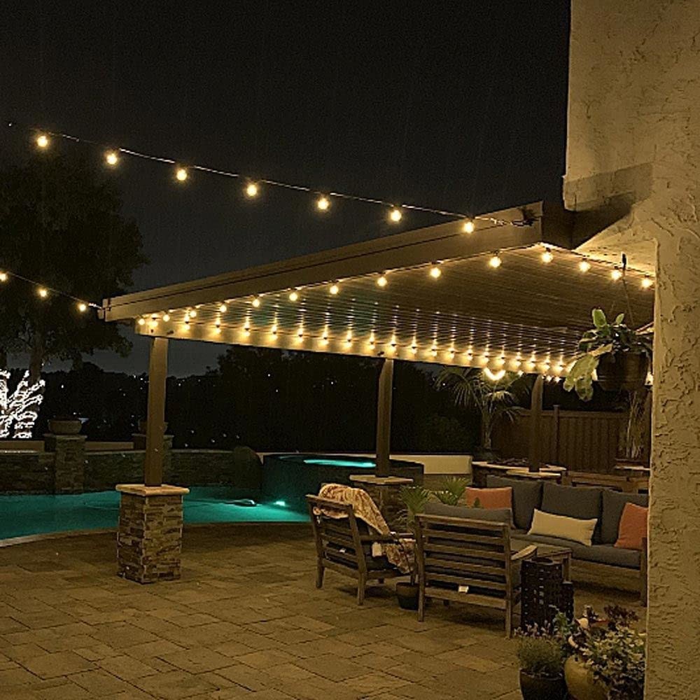 Novelty Lights 50 Feet G50 Led Patio String Light Set 50 Bulbs Warm White