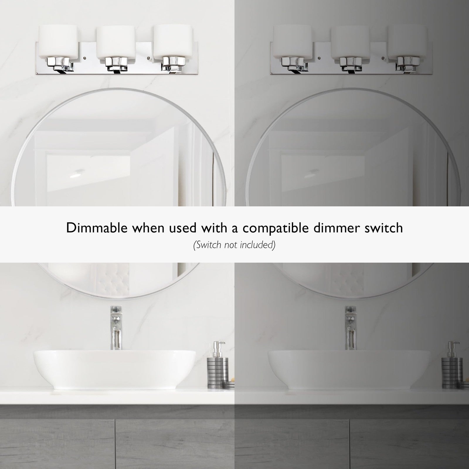 Design House 587469 Dove Creek 3-Light Vanity Light Polished Chrome Finish