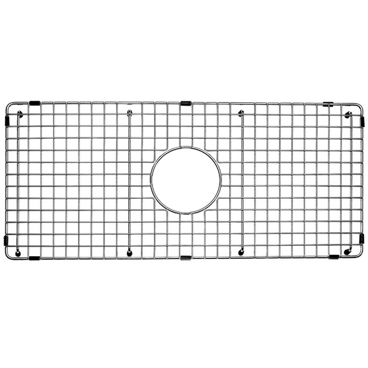 Serene Valley Sink Bottom Grid 27-1/4 X 12-9/16 Centered Drain Corner Radius