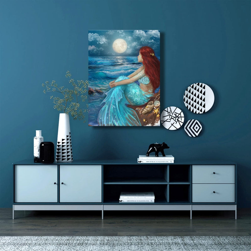 Sdya Aesthetic Wall Art For Living Room Bedroom Wall Decor Blue Canvas Prints