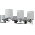 Design House Dane 3-Light Vanity Light Polished Chrome Finish Frosted Glass