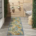 Nourison Home Aloha Multicolor 23 X 12 Area Rug - Easy Clean Non Shedding Bed