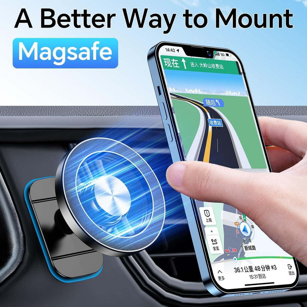 N21 MagSafe Car Mount Strong Magnets Magnetic 1 Pack Black Adjustable