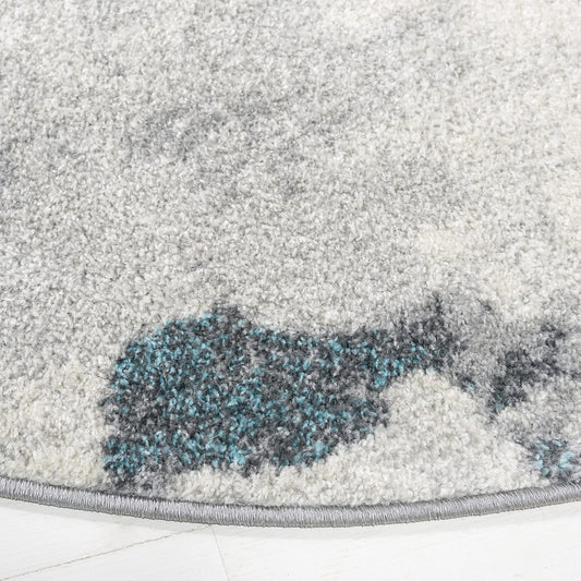 Safavieh Adirondack Collection 4 Round Turquoise / Grey Adr134K Modern Abstract