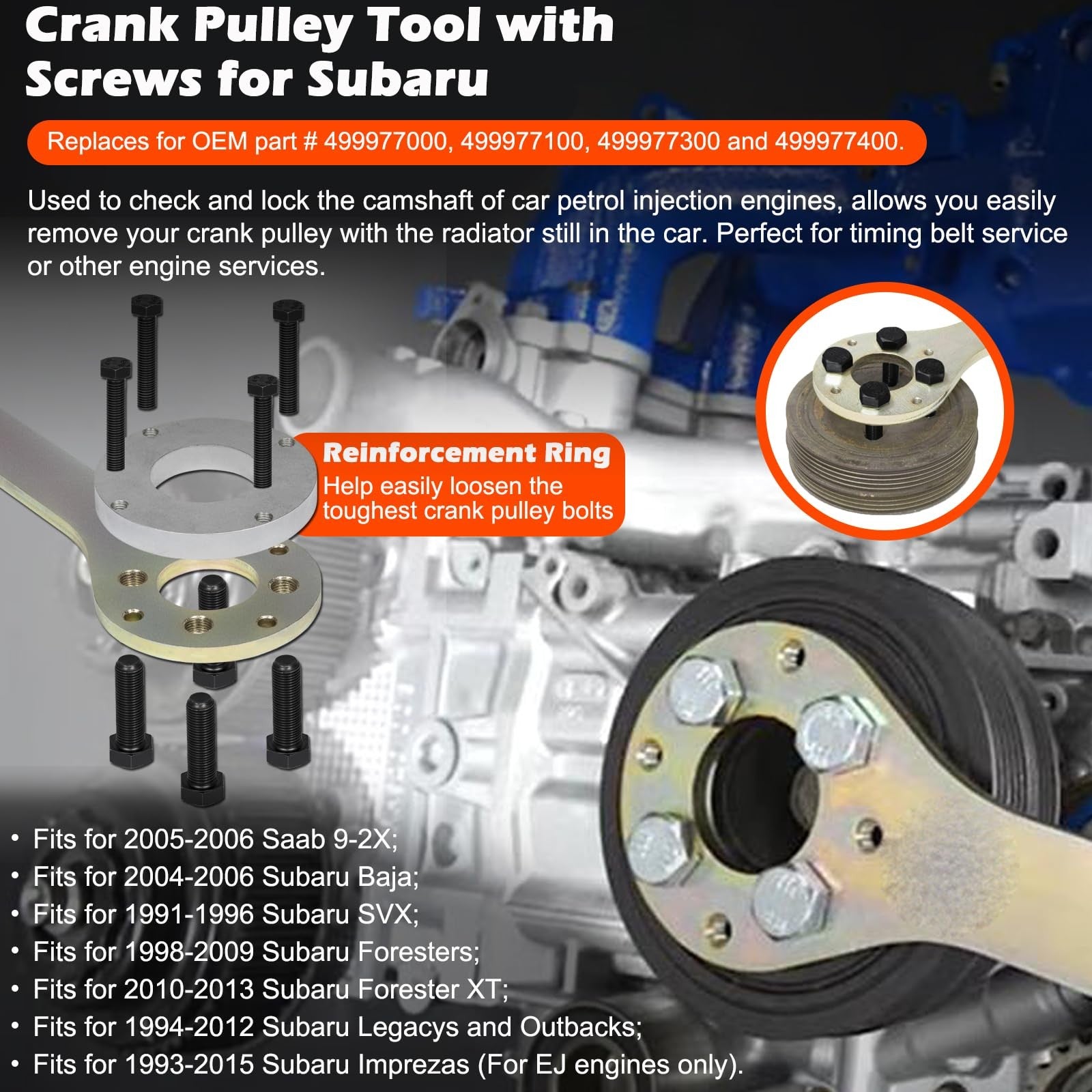 Bonbo Crank Pulley Wrench Holder Tool Screws Engine Cam Gear Lock/Camlock Tool