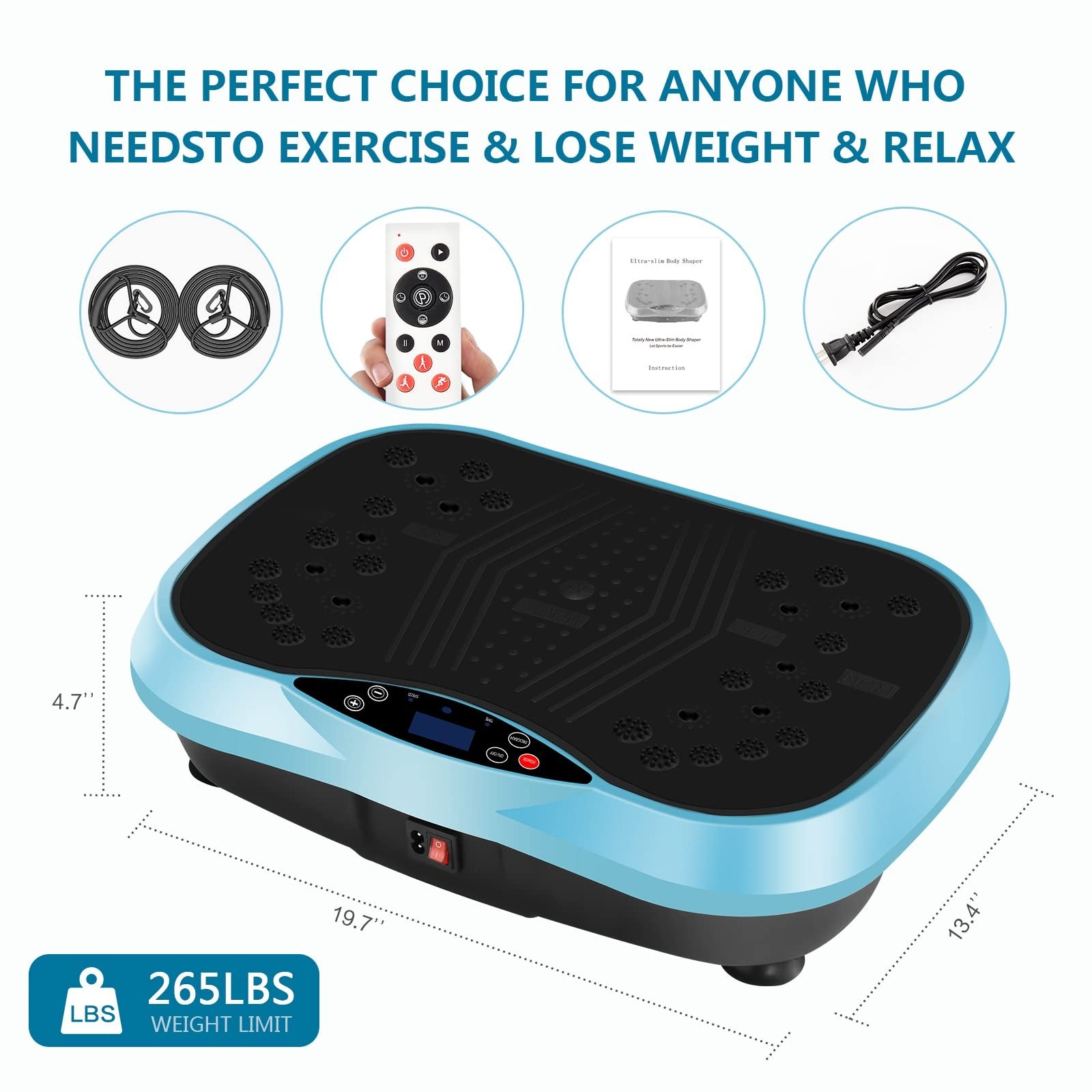 Yokele Vibration Plate Exercise Machine - Whole Body Fitness Vibration Platform