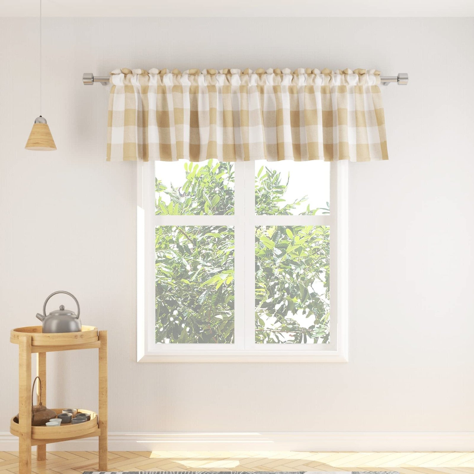 Natus Weaver 3 Pc Cotton Classic Country Farmhouse Kitchen Window Curtain
