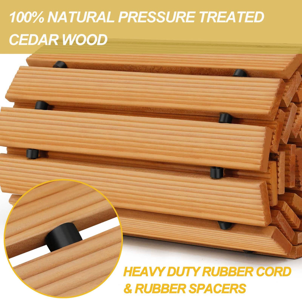 Tonahutu 6Ft Wooden Garden Pathway Roll Out Wooden Curved Pathway
