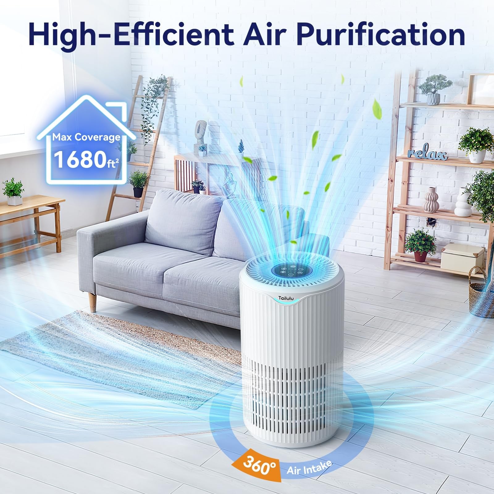 Air Purifiers For Home Large Room Up To 1680 Ft Tailulu H13 Hepa Air Filter
