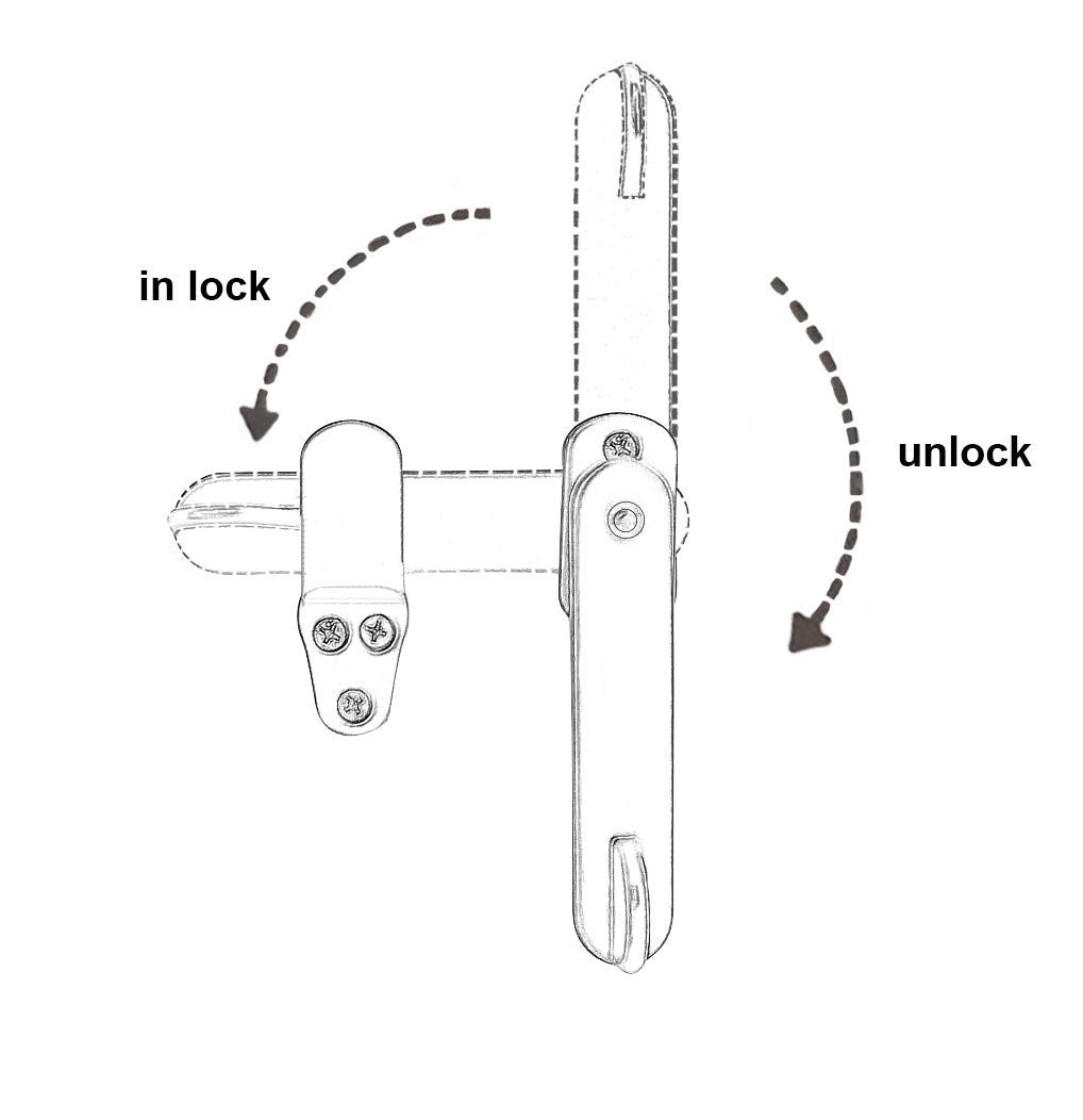 Qcaa Solid Cast Brass Flip Latch Lock For Cabinet Door 4 Vibrated Brass 2 Pack