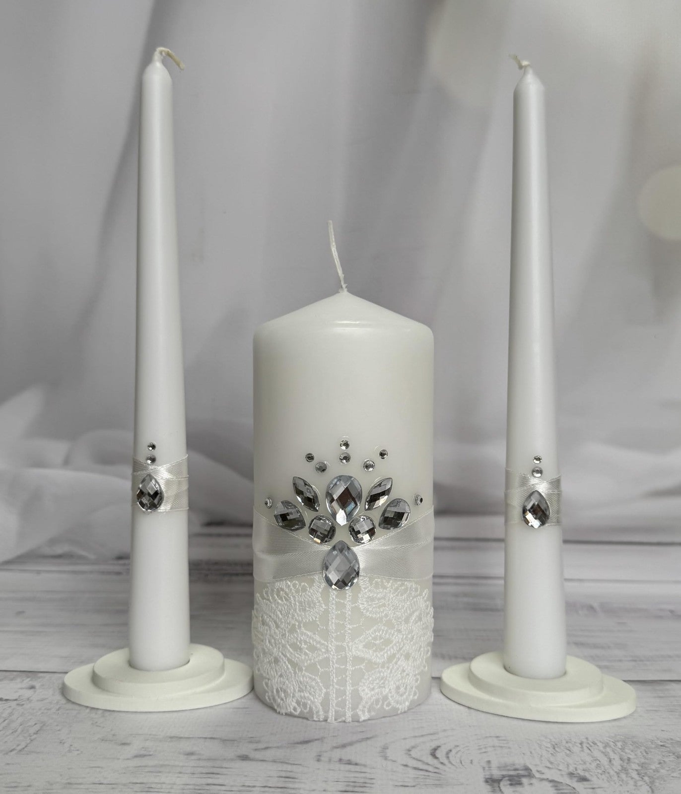 Magik Life Unity Candle Set - Wedding Ceremony Reception 6 Pillar Two 10 Taper