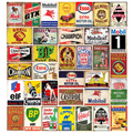 Panguru 35 Pieces Reproduced Vintage Tin Signs Gas Oil Retro Advert Antique