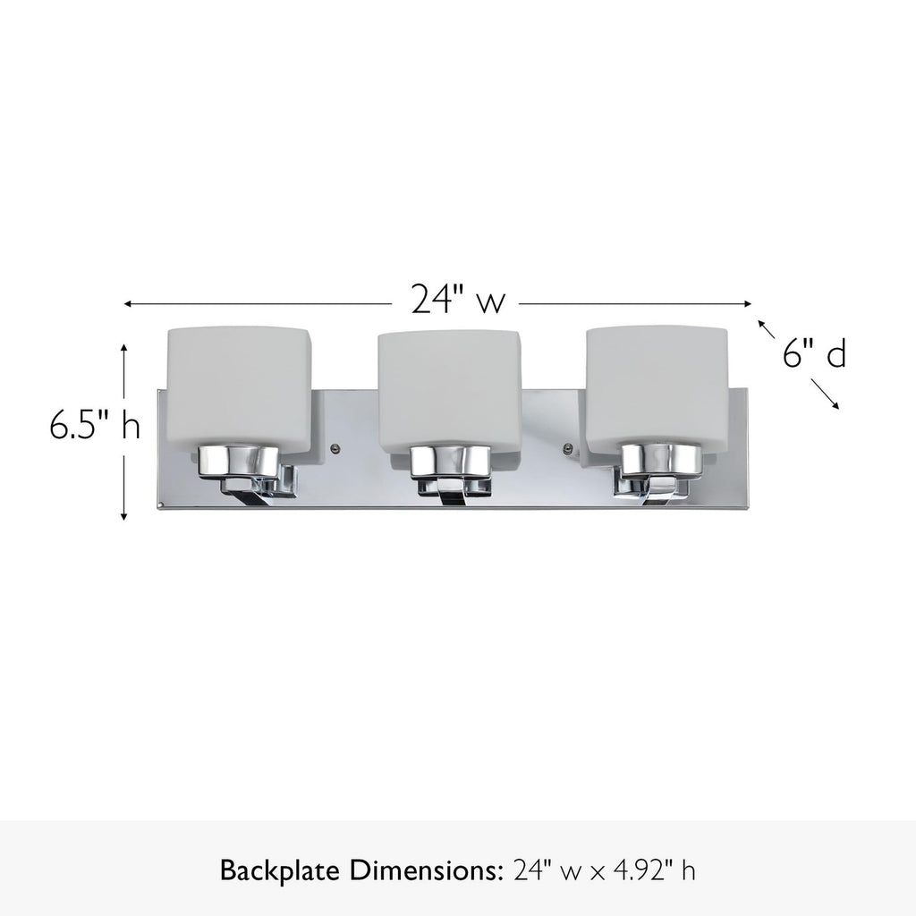 Design House 587469 Dove Creek 3-Light Vanity Light Polished Chrome Finish